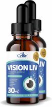 Kit 2 Vision Liv - Astaxantina, Zeaxantina, Luteína, Vitaminas e Zinco 30ml Celliv - Celliv