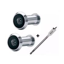 Kit 2 Visor Olho Mágico Para Porta + Broca Instalação 9/16