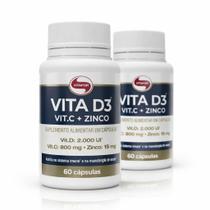 KIT 2 VITA D3 VIT.C E ZINCO Vitafor 60Caps KIT 2 VITA D3 VIT.C E ZINCO Vitafor 60Caps