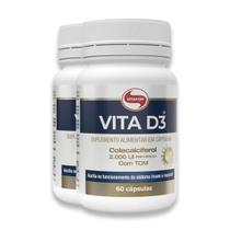 Kit 2 Vita D3 Vitamina D 60 Cápsulas Vitafor