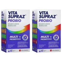 Kit 2 Vita Supraz Probio Suplemento Multi+Probiótico 60 Cáps - União Química Kit 2 Vita Supraz Probio Suplemento Multi+Probiótico 60 Cáps - União Química