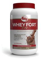 Kit 2 Vitafor Whey Fort 3w Sabor Chocolate 900g Em Pó