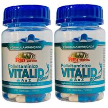 Kit 2 Vitalid Homem Polivitamínico De A - Z 200 Cápsulas - Rei Terra