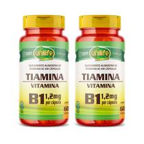 Kit 2 Vitamina B1 Tiamina 500mg 60 Cápsulas Unilife Vitamins