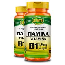 Kit 2 Vitamina B1 Tiamina 60 cápsulas Unilife Kit 2 Vitamina B1 Tiamina 60 cápsulas Unilife