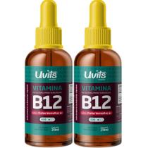Kit 2 Vitamina B12 30ml Metilcobalamina Alta Absorção - Uvits