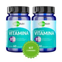 Kit 2 Vitamina B12 500mg 60 Caps QualyNutri Original Kit 2 Vitamina B12 500mg 60 Caps QualyNutri Original