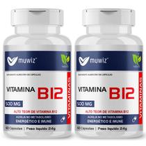 KIT 2 VITAMINA B12 60 Cápsulas de 500mg MUWIZ