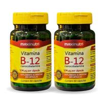 Kit 2 Vitamina B12 Cianocobalamina 60 cápsulas Maxinutri Kit 2 Vitamina B12 Cianocobalamina 60 cápsulas Maxinutri