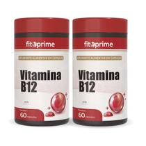 Kit 2 Vitamina B12 Cianocobalamina 7,2mcg 60 cápsulas Fitoprime