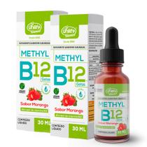 Kit 2 Vitamina B12 Methyl em gotas Unilife sabor Morango 30 ml Kit 2 Vitamina B12 Methyl em gotas Unilife sabor Morango 30 ml