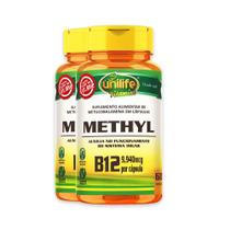 Kit 2 Vitamina B12 Methyl Unilife Vegano 60 cápsulas Kit 2 Vitamina B12 Methyl Unilife Vegano 60 cápsulas