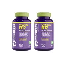 Kit 2 Vitamina B12 Metilcobalamina 2x60 cps Suplemento Alimentar Maltta