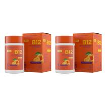 Kit 2 Vitamina B12 Tangerina 280mg 60 Comprimidos Mastigáveis Kit 2 Vitamina B12 Tangerina 280mg 60 Comprimidos Mastigáveis