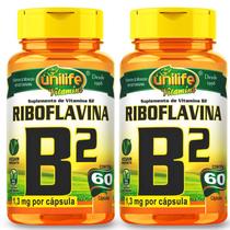 Kit 2 vitamina b2 60 caps de 500 mg unilife