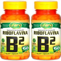 Kit 2 Vitamina B2 Riboflavina Unilife 60 cápsulas - Vegano