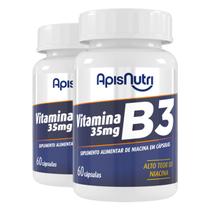 Kit 2 Vitamina B3 Apisnutri 60 Cápsulas