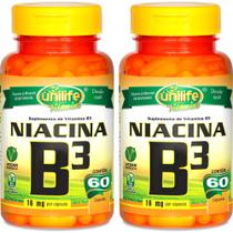 Kit 2 Vitamina B3 Niacina Unilife 60 cápsulas - Vegano