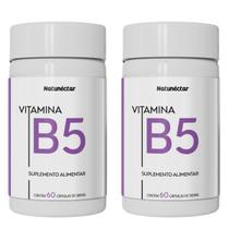 Kit 2 Vitamina B5 Ácido Pantotênico Natunéctar 120 Cápsulas 500mg Original