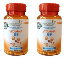 Kit 2 Vitamina B9 60 Cápsulas 500mg