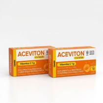 Kit 2 Vitamina C Efervescente Aceviton 1g Laranja 10 comp