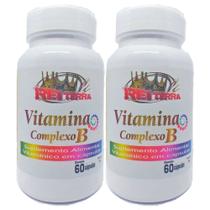 Kit 2 Vitamina Complexo B Acido Folico 60 Cápsulas - Rei Terra Kit 2 Vitamina Complexo B Acido Folico 60 Cápsulas - Rei Terra
