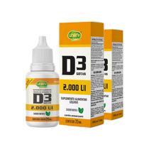Kit 2 Vitamina D3 2.000 UI Unilife Menta 20ml Kit 2 Vitamina D3 2.000 UI Unilife Menta 20ml