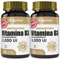 Kit 2 Vitamina D3 2000Ui Colecalciferol Extra 150 Cápsulas