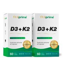 Kit 2 Vitamina D3 com K2 60 Cápsulas Fitoprime