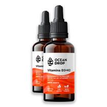 Kit 2 Vitamina D3 K2 30ml Ocean Drop Sabor Menta