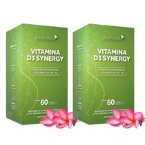 Kit 2 Vitamina D3 Synergy Puravida 2.000u.i.s K2 Mk7 - Pura Vida