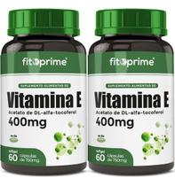Kit 2 Vitamina E 400mg 400UI Por Cápsula Com 60 Cápsulas