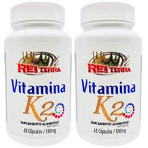 Kit 2 Vitamina K2 480mg 120 Cápsulas - Rei Terra