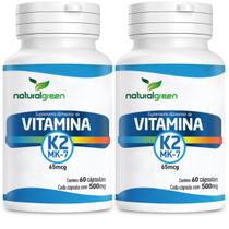 Kit 2 Vitamina K2 Natural Green - 120 Cápsulas