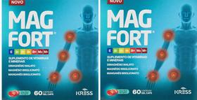 Kit 2 Vitamina Mag Fort 60 Cápsulas Zero Açúcares - Kress Kit 2 Vitamina Mag Fort 60 Cápsulas Zero Açúcares - Kress