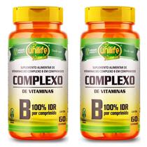 KIT 2 VITAMINAS COMPLEXO B - 60 Comp de 500mg UNILIFE