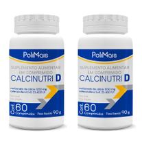 Kit 2 Vitaminas D para Ossos Calcinutri D 1250MG 400UI 120 Cápsulas