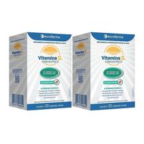 KIT 2 Vitaminas D3 2.000UI Eurofarma 30 cápsulas