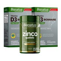 KIT 2 Vitaminas D3 Bioimmune + Zinco Quelato Bionatus