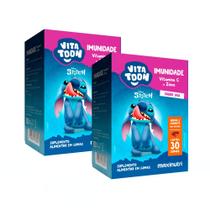 Kit 2 Vitatoon Stitch Imunidade (Vit. C e ZN) Sabor Uva 30 Gomas Kit 2 Vitatoon Stitch Imunidade (Vit. C e ZN) Sabor Uva 30 Gomas