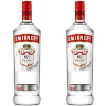 Kit 2 Vodka Smirnoff 998ml Tri destilada Original Caipirinha