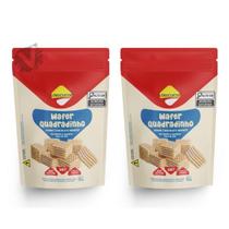 Kit 2 Wafer Quadradinho Chocolate Branco Zero Lactose Diet Lowçucar 60g Kit 2 Wafer Quadradinho Chocolate Branco Zero Lactose Diet Lowçucar 60g