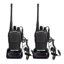 Kit 2 Walkie Talkie Bf-777s Radio Comunicador Fone Baofeng Cor Preto