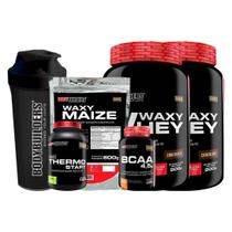 Kit 2 Waxy Whey 900G+ Bcaa 100G Tangerina+ Thermo Start - Bodybuilders