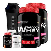 Kit 2 Waxy Whey 900G+ Bcaa 4,5 100G+ 2 Power Creatina 100G