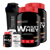 Kit 2 Waxy Whey 900G+ Bcaa 4,5 100G+ 2 Power Creatina 100G