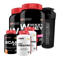 Kit 2 Waxy Whey 900G Mor + Bcaa + 2 Creatina 100G+ Coquete