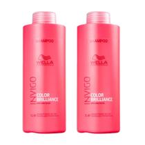 Kit 2 Wella Professionals Shampoo Invigo Color Brilliance - 1L