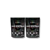 Kit 2 Whey Chocolate 100 HD Whey Protein 900g Sabores Black Skull