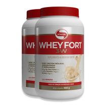 Kit 2 Whey Fort 3W Vitafor Banana 900g Kit 2 Whey Fort 3W Vitafor Banana 900g